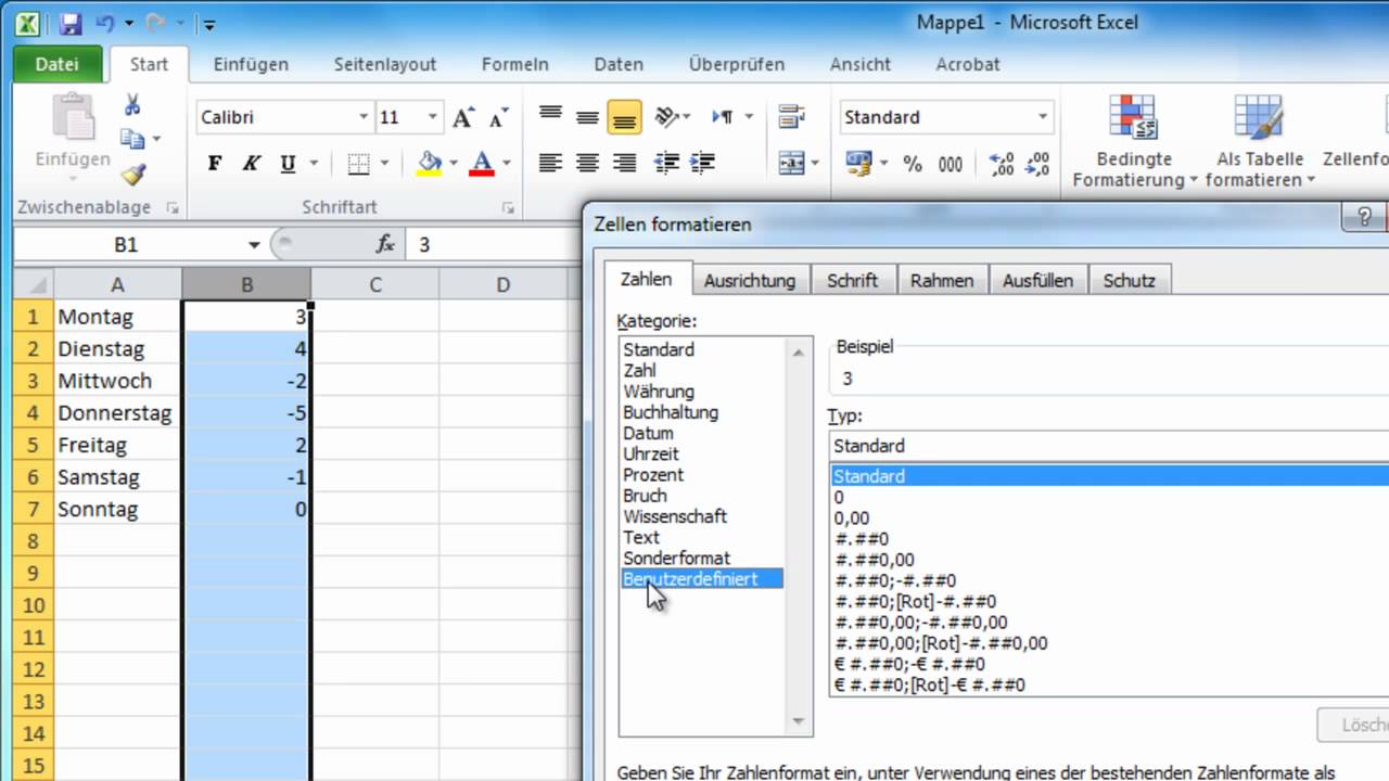 In Excel Positive In Negative Werte Umwandeln