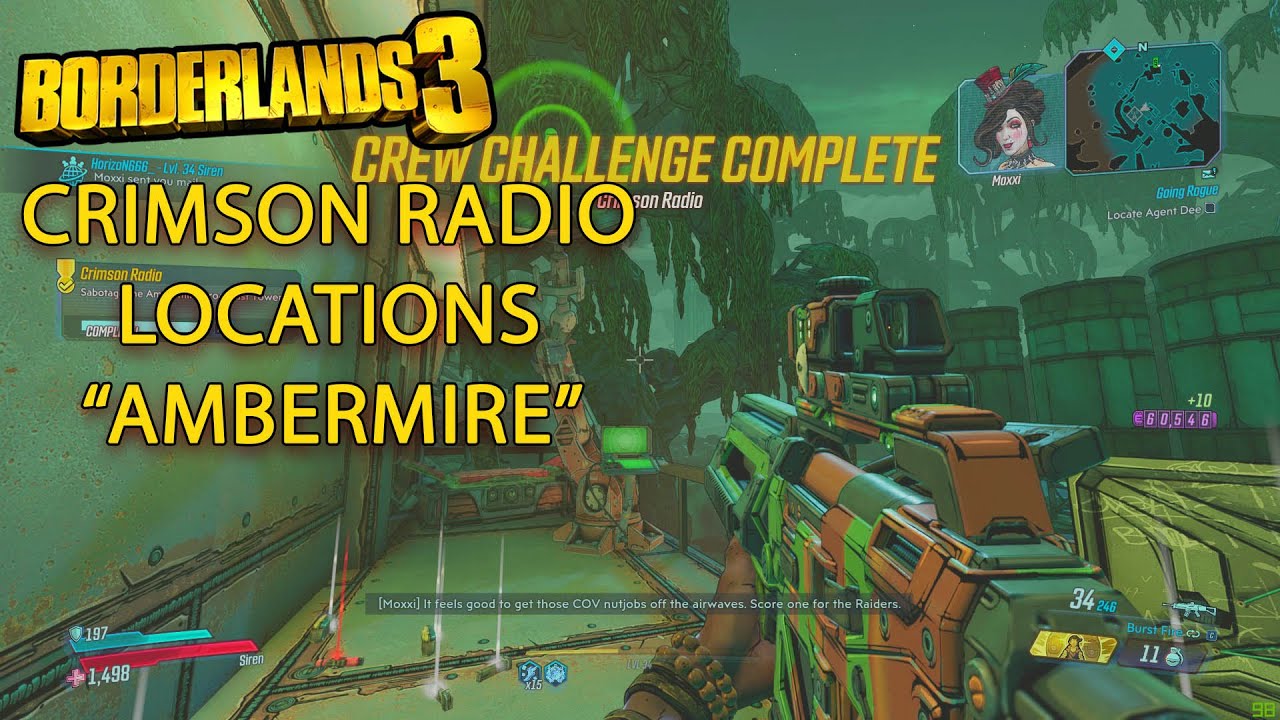 Borderlands 3 Crimson Radio "Ambermire" | Borderlands 3 Crew Challenge