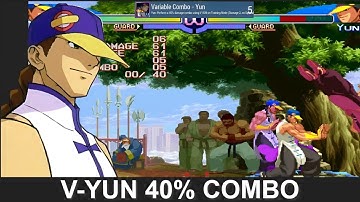 Variable Combo - Yun (Retroachievements) - Street Fighter Alpha 3 Max [Combo in Description]