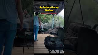 Floating ManCave Lake Washington Melbourne FL #airboat #fishing #hunting #boating #fun #shorts #420