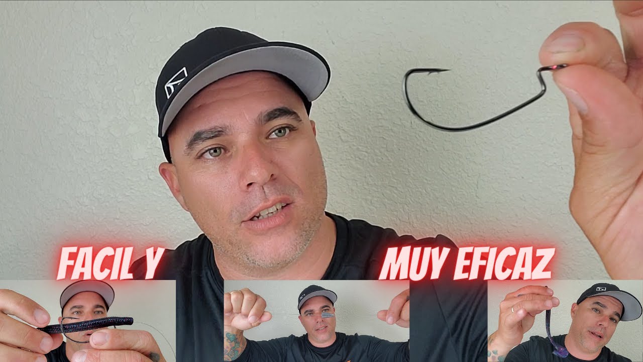 Como Hacer El TEXAS Rig para la pesca de BASS O LOBINA!