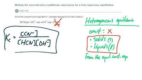 ALEKS - Writing the concentration equilibrium expression for a heterogeneous equilibrium (Example 1)
