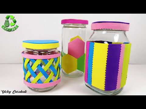 🎬 Video relacionado con tarros de cristal decorados con goma eva