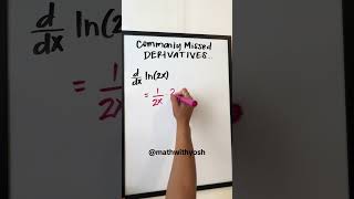 The derivative of a natural log is do-able!#apcalculus #chainrule #naturallog #derivatives #calculus