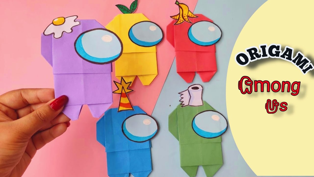 How to make paper among us without glue | Origami among us gift ideas