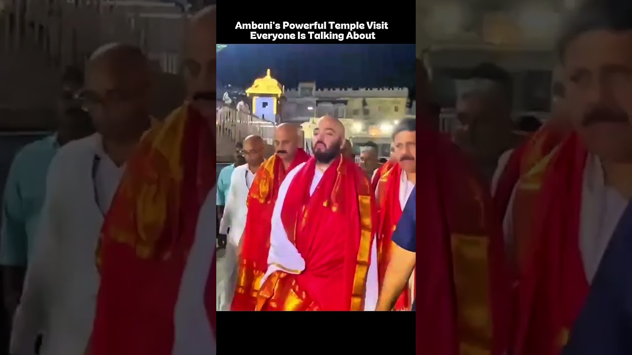 Title: Anant Ambani's Visit to Tirupati Left Everyone Inspired 🙏✨