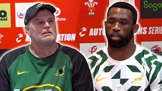Rassie Erasmus and Siya Kolisi post-match press conference | South Africa 45-12 Wales News