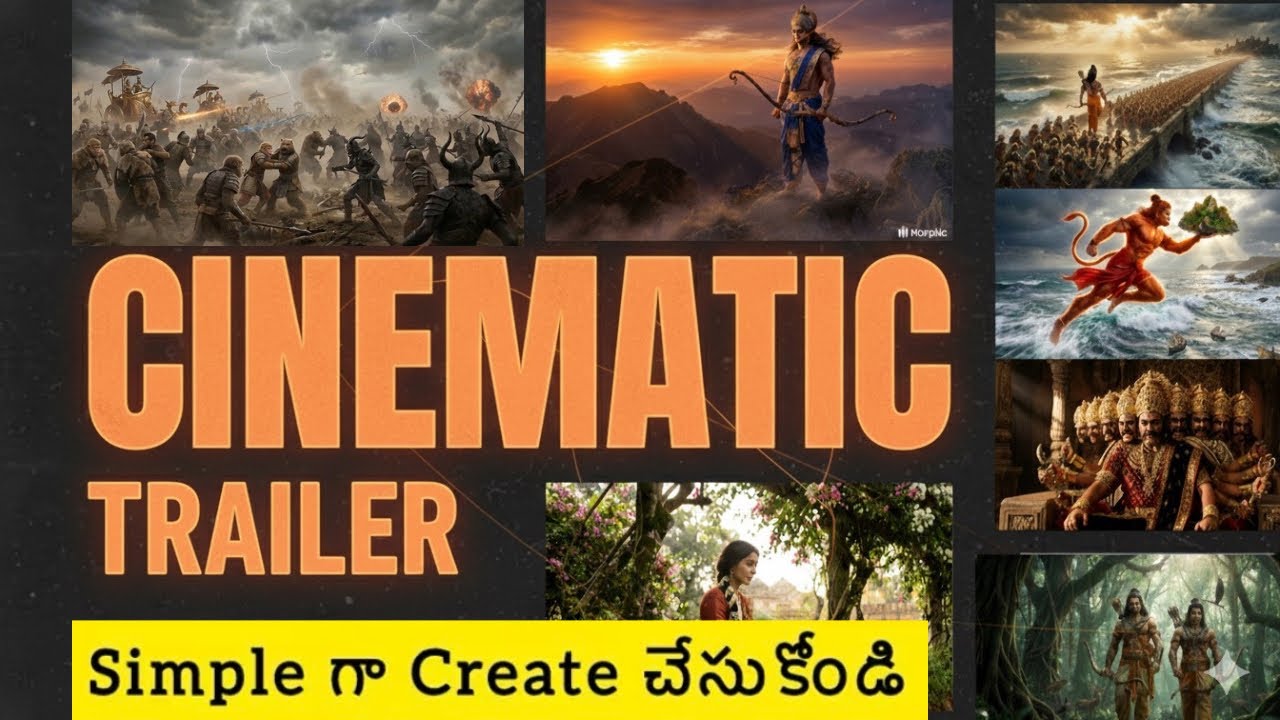 Make CINEMATIC Trailers Using FREE AI Tools | step by step in Telugu 