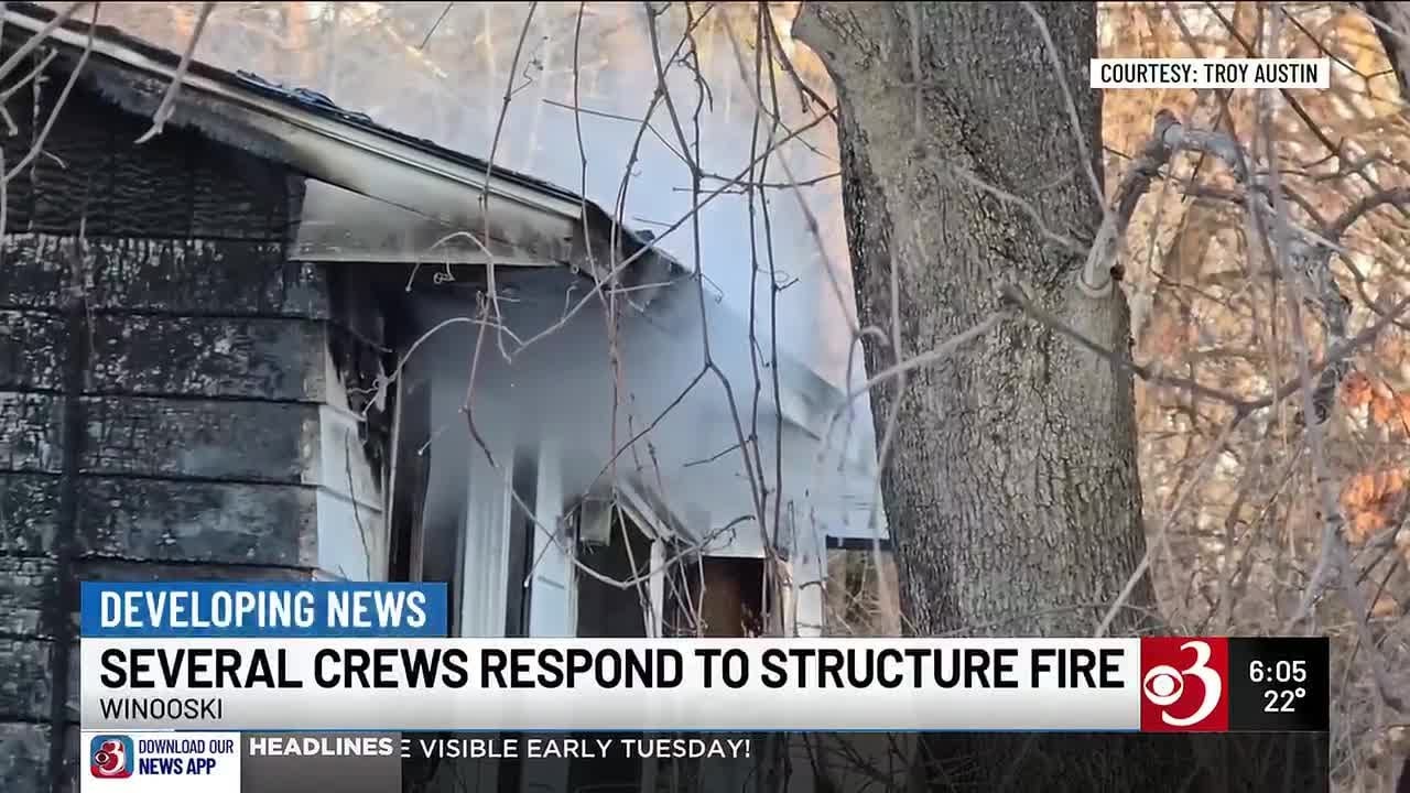 Crews respond to structure fire in Winooski - YouTube