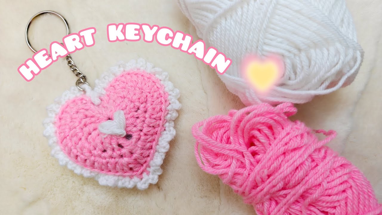 Cute Crochet Heart Keychain ❤️ | Easy & Quick Handmade Gift Idea 