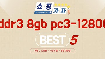 ddr3 8gb pc3-12800 쇼핑 가이드 추천 TOP5