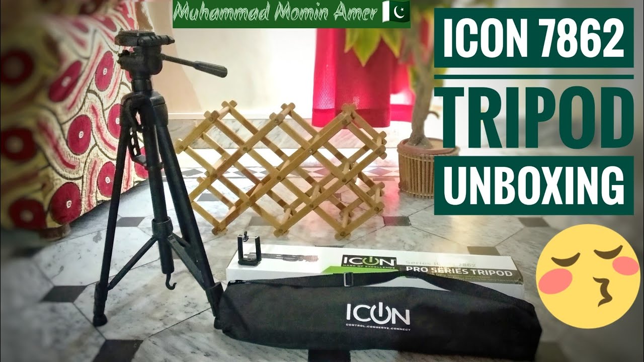 ICON 7862 Pro Series Tripod : UnBoxing 😘 ( Urdu / Hindi )