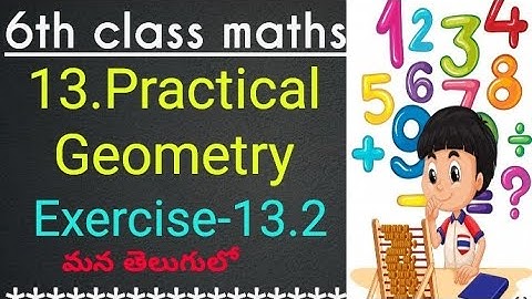 6th class maths in telugu//Chapter-13 Practical Geometry//Exercise-13.2// ssc syllabus//