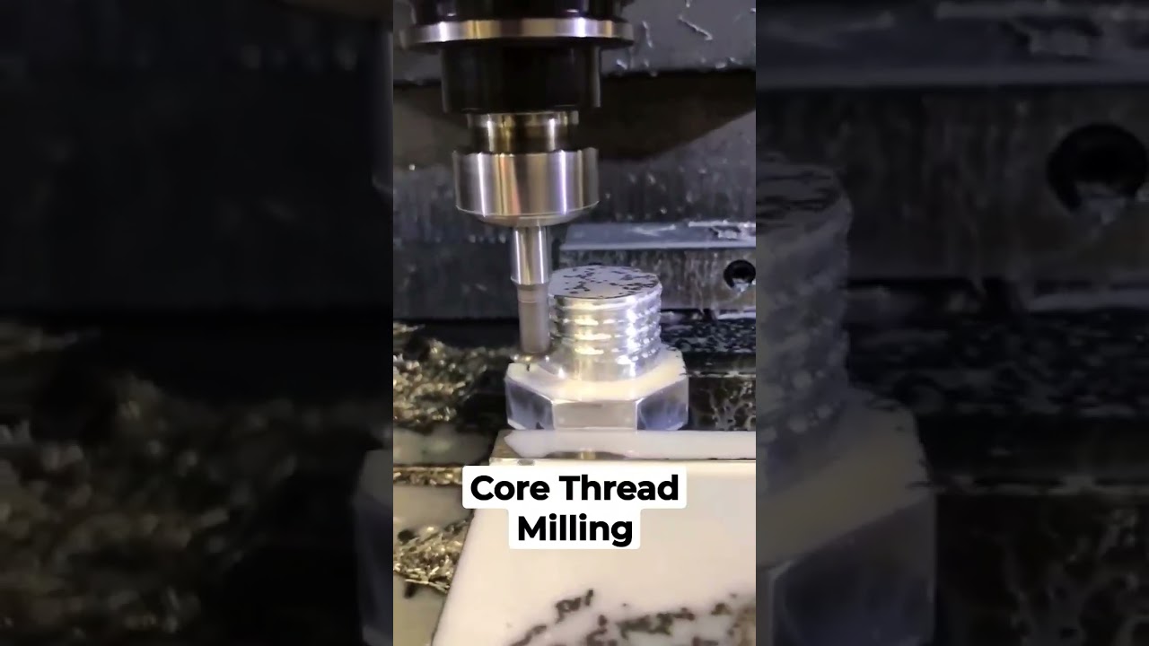 Core Thread Milling #cnc #cad #cam #vmc #shorts #ytshorts #cadcam #cncvmc #3axis #threadmilling