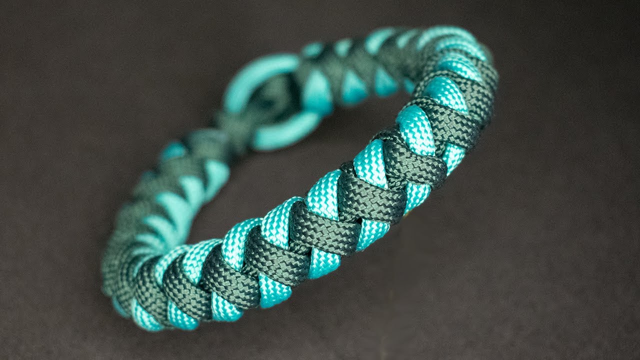 Como hacer un brazalete o pulsera paracord espina de serpiente o serpent  spine knot 