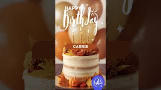 YouTube birthday song thumbnail for Carrie
