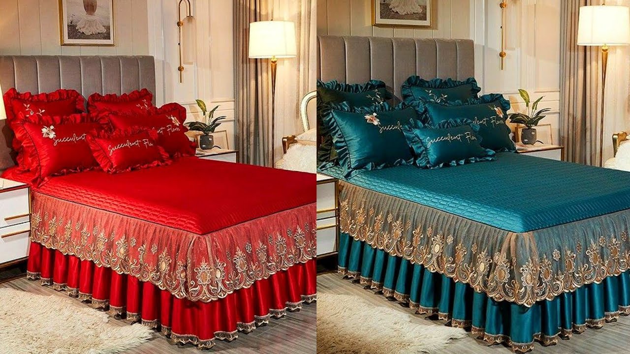 Luxury Bedding Set/Bridal Bedsheet Design/Designer Frilly Bed sheets