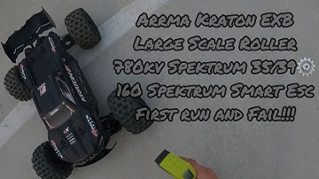 Arrma Kraton 1/5 EXB 780kv Spektrum coke can run and fail!!