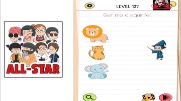 Brain test all star level 177 Walkthrough solution Get me a squirrel