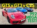 2022 PORSCHE 992 GTS v GT3 v Carrera S mega test!