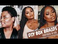 DIY Rubberband Method Box Braids on short hair. MISTAKES I MADE + HOW TO FIX THEM and TIPS TO HELP!