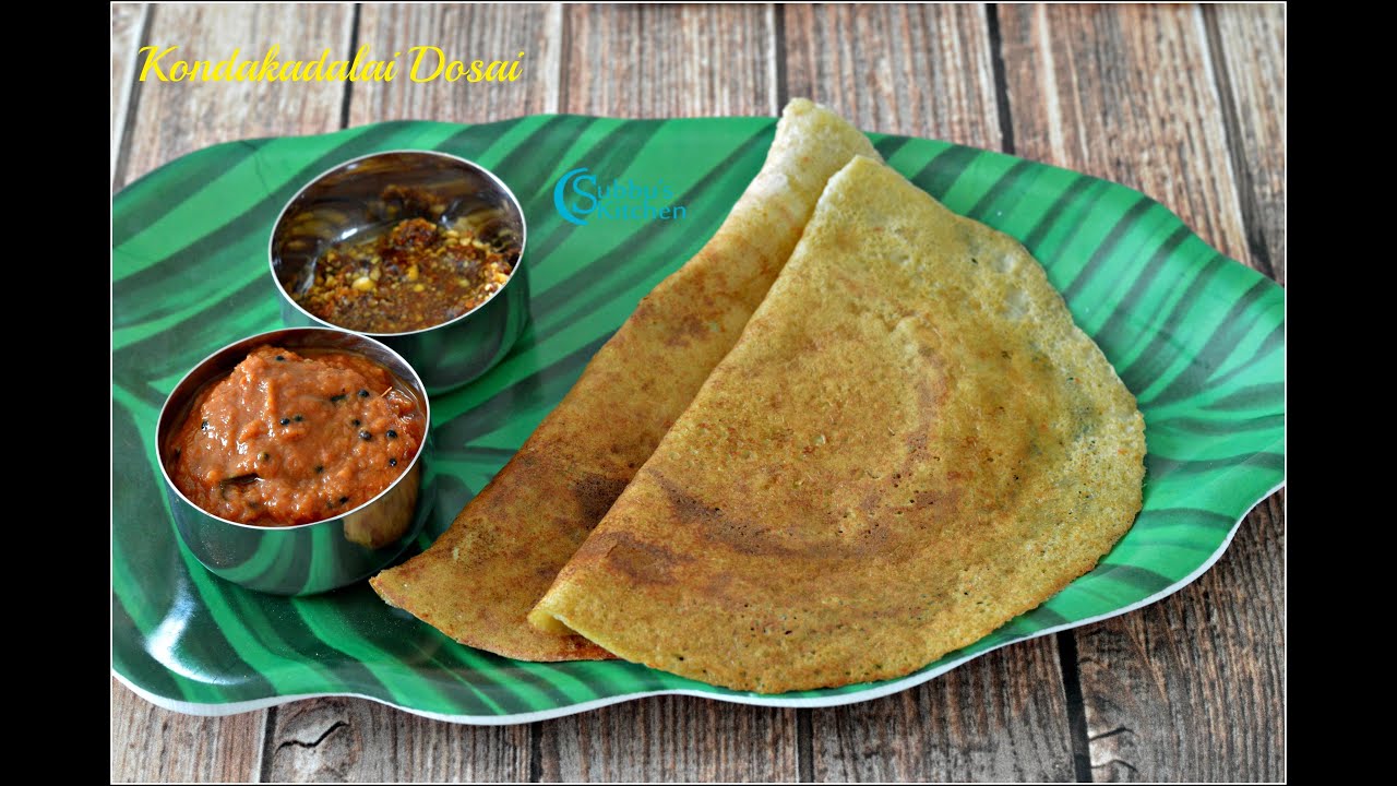 Chickpeas Dosa Recipe Kondakadalai dosai YouTube