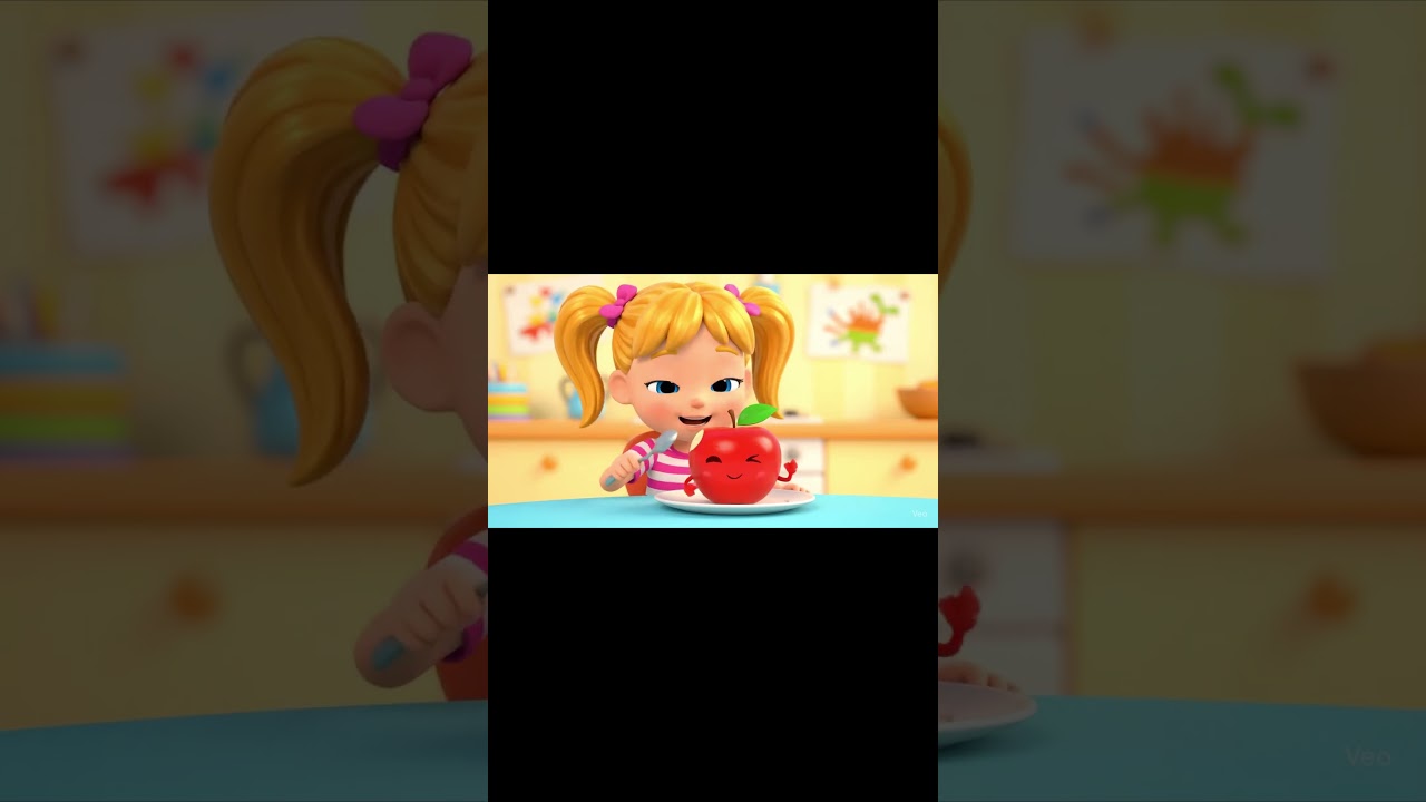 Magical Apple Snack 🍎  Cute 3D Cartoon for Kids  