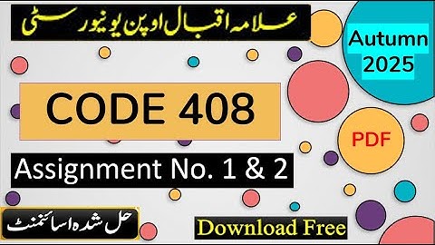 AIOU Code 408 Solved Assignment No.1 & 2 Autumn 2025 || Subject: Arabic || Level: BACHELOR