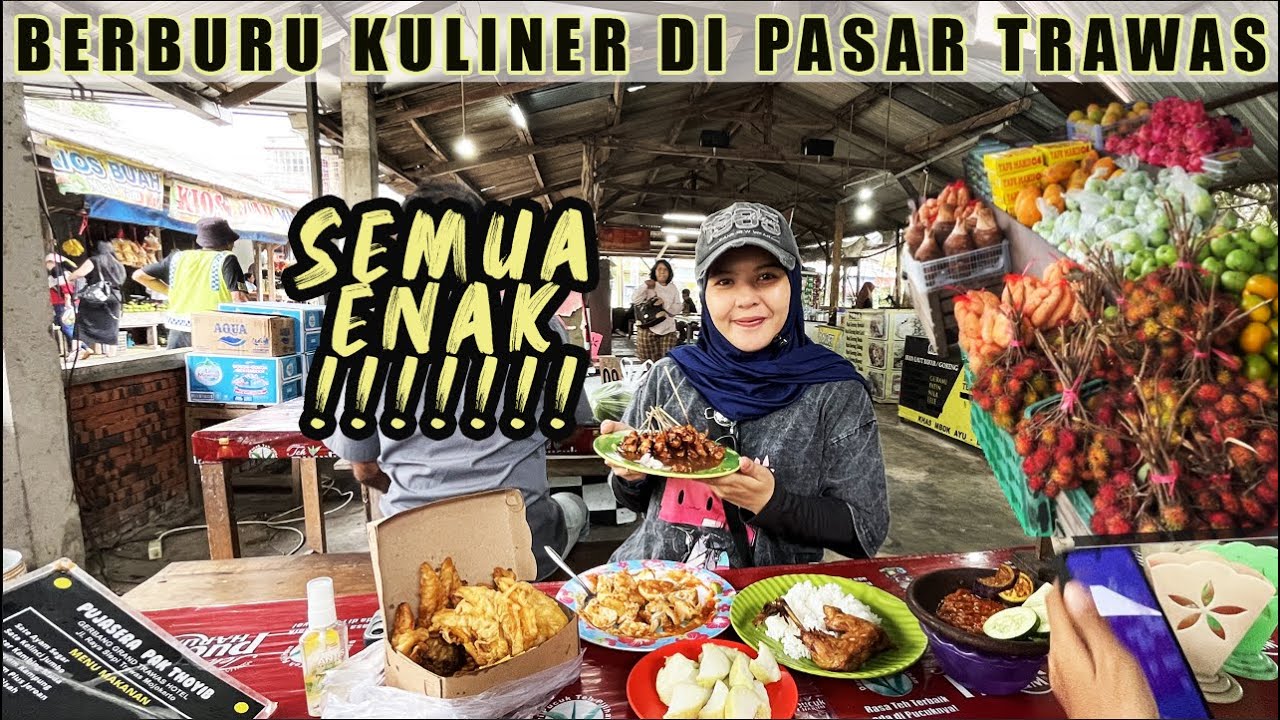 Kulineran di Pasar Trawas ⁉️Wajib Coba Sate Kelinci dan Pisang Kipas‼️ Spill Menu dan Harga