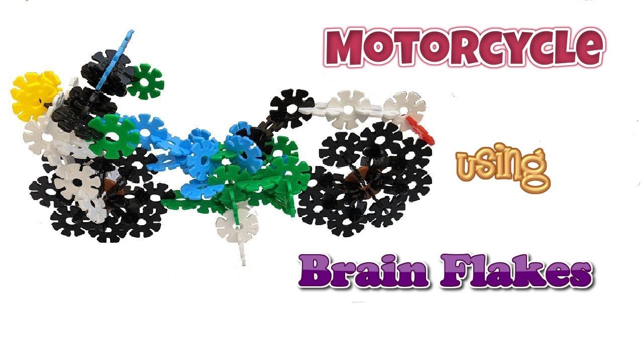 How to build a Motorcycle using Brainflakes | Kids  Entertainment activities at home