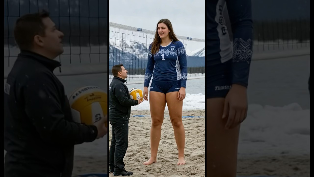⁣10ft Volleyball Player 😍#shorts #tallwoman #tallgirlfriend #heightdifference #volleyball #gigante