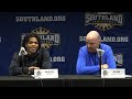 2022 Southland Men's Basketball Tournament Game 4 McNeese Postgame Press Conference