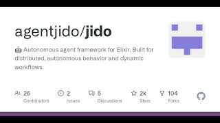 GitHub - agentjido/jido: 🤖 Autonomous agent framework for Elixir. Built for distributed, autonomo...