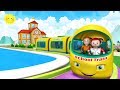 Cartoon School Train - Choo Choo Train Toy Factory Cartoon | Trains for Kids