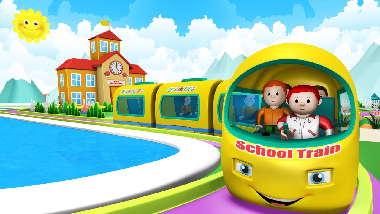 Download Cartoon School Train - Choo Choo Train Toy Factory Cartoon | Trains for Kids