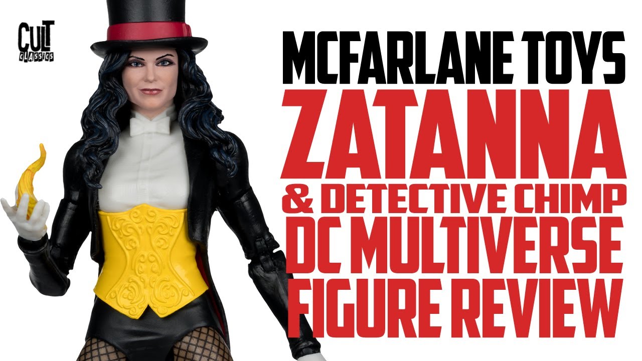 Обзор коллекционной фигурки Затанны и детектива Шимпанзе из серии DC Multiverse от McFarlane Toys.