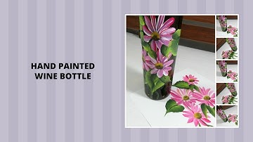 HAND PAINTED WINE BOTTLE | Recycling Wine Bottle Tutorial | Painting | Aressa1 | 2019