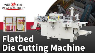 High speed paper label flatbed die cutting machine with hot stamping sheeting units
