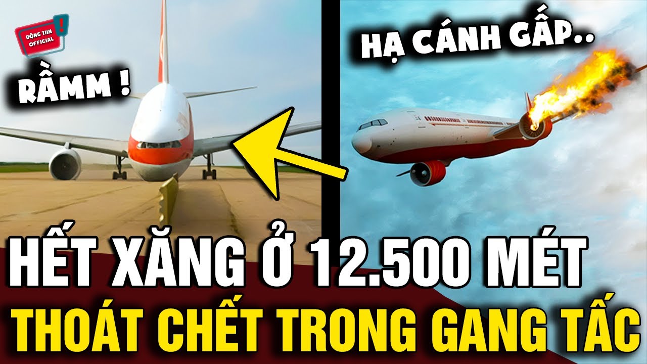 'HẾT XĂNG' ở độ cao 12.500 mét, phi công có màn xử lý giúp 69 người 'THOÁT ÁN TỬ' | Động Tiin