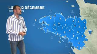 Bulletin météo pour le lundi 12 décembre 2022