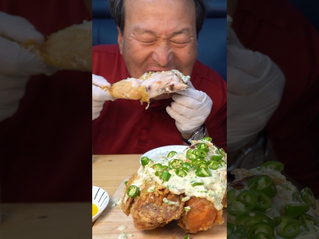 청양고추 솔솔 뿌린 청양마요 치킨! #먹방 #shorts #요리