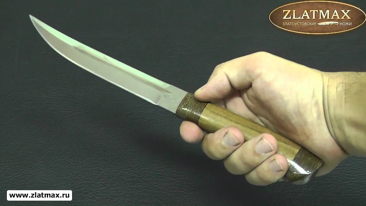 Видео Нож Канопус (40Х10С2М, Орех, Текстолит)