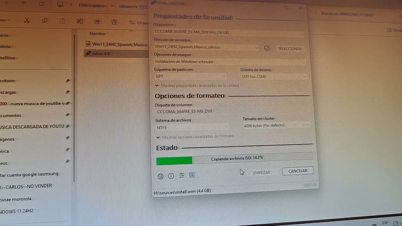 Como Grabar el Windows 11 24H2 ISO en español