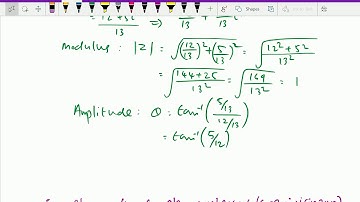 Complex number : - ( Modulus and Amplitude of Complex numbers ; Solving problems ) - 4.