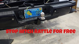 how to stop your loose trailer hitch from rattling for FREE