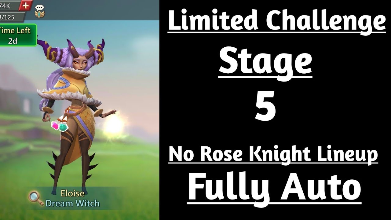 Lords mobile Limited Challenge Saving Dreams Stage 5 Fully Auto|Dream Witch Stage 5 Fully Auto