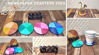 How To Make A Newspaper Coaster | DIY Newspaper Craft| DIY Home Decor |Best Out Of Waste Idea