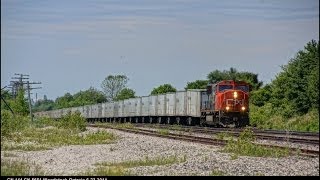RAILREEL Woodstock Ontario CN 144 VIA 6 22 2014
