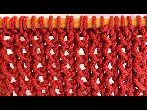 How to knit the Heart stitch (two rows only, reversible, and doesn