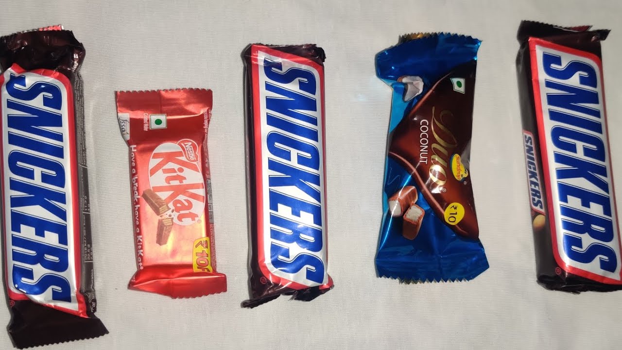 Snickers Video Satisfying Asmr Video Snickers candy and coconut chocolate Unboxing ...